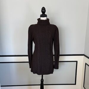 Dark Brown Turtleneck Sweater